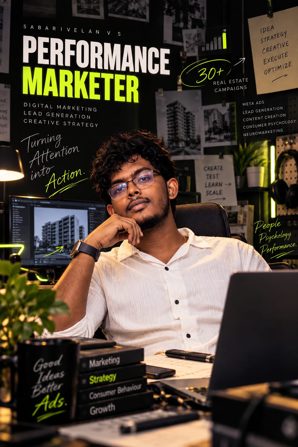 Sabarivelan V S at his desk